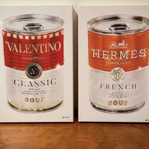 Set of 2 Oliver Gal Wall Canvas Soup Pop Art